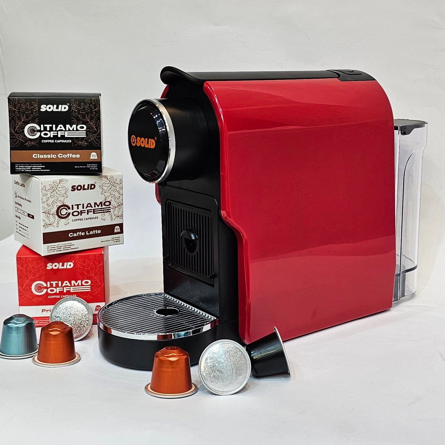 SOLID Mesin Kopi ALLEGRO FREE Coffee Capsule Prime Coffee, Caffe Latte, dan Classic Coffee