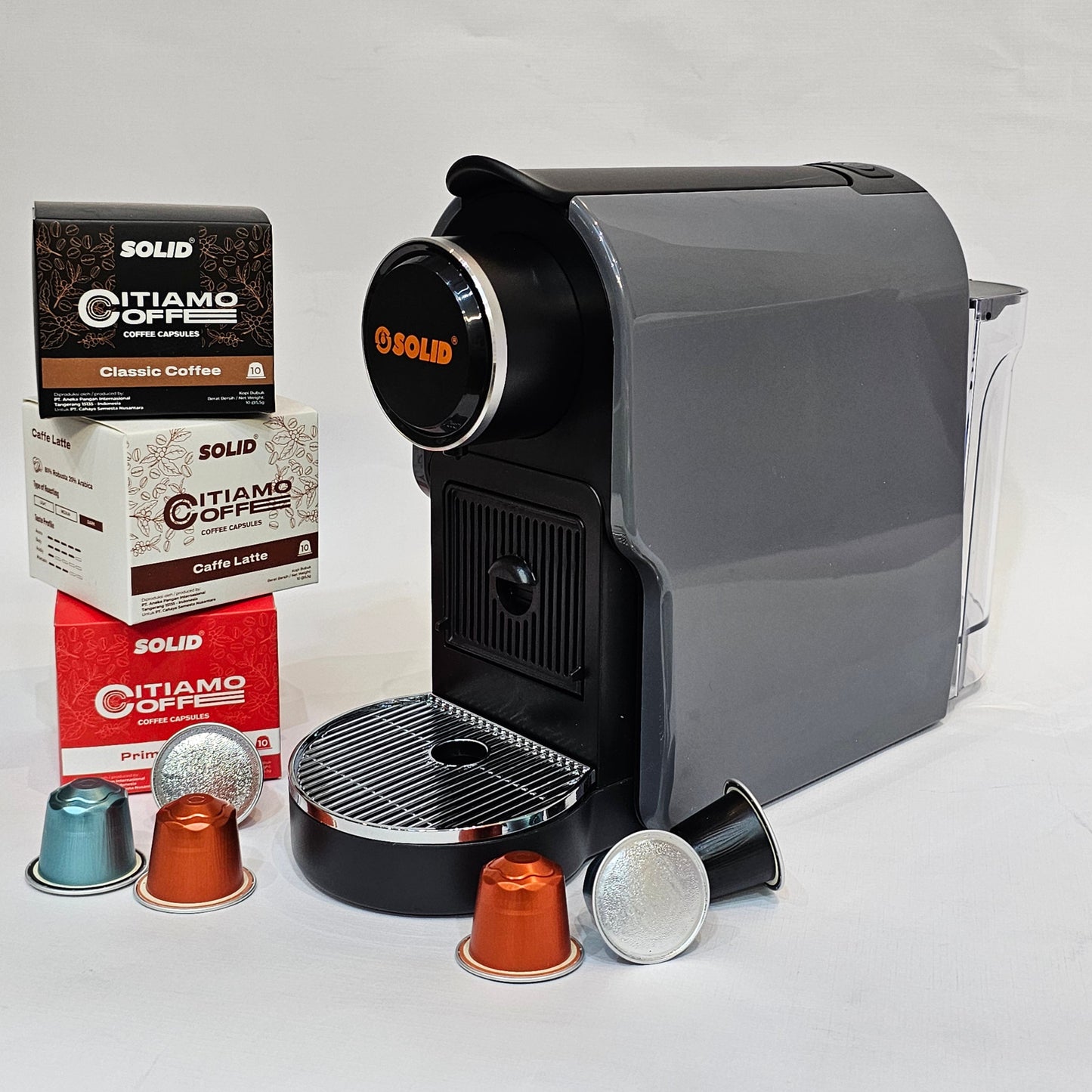 SOLID Mesin Kopi ALLEGRO FREE Coffee Capsule Prime Coffee, Caffe Latte, dan Classic Coffee