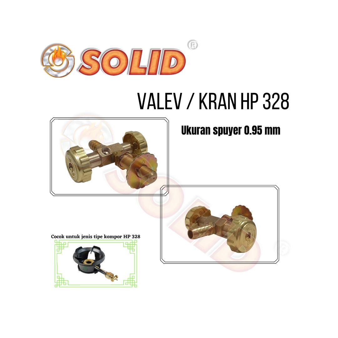 Kran / Valev / Valve Kompor Gas Tekanan Tinggi HP 328 Manual SOLID