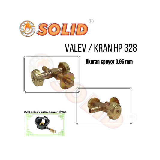Kran / Valev / Valve Kompor Gas Tekanan Tinggi HP 328 Manual SOLID
