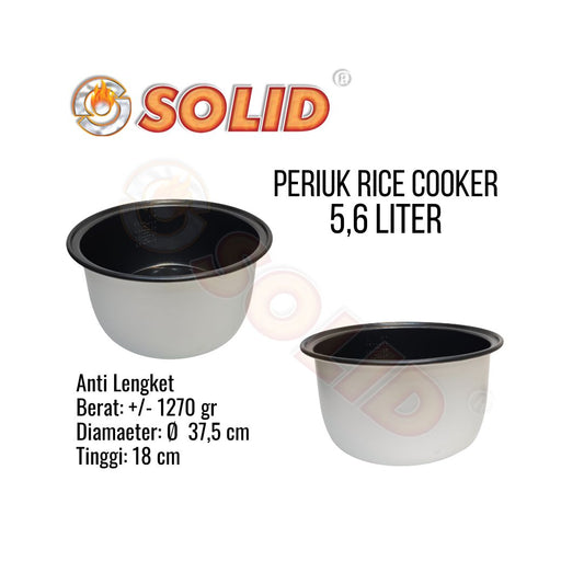 Periuk / Panci / Inner Pot Penanak Nasi Rice Cooker Solid 5.6 Liter Anti Lengket