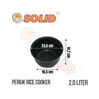 Periuk / Panci / Inner Pot Penanak Nasi Rice Cooker Solid 2,0 Liter Anti Lengket