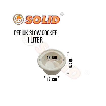 PERIUK KERAMIK / INNER POT / PANCI / POT SLOW COOKER SOLID 1 LITER