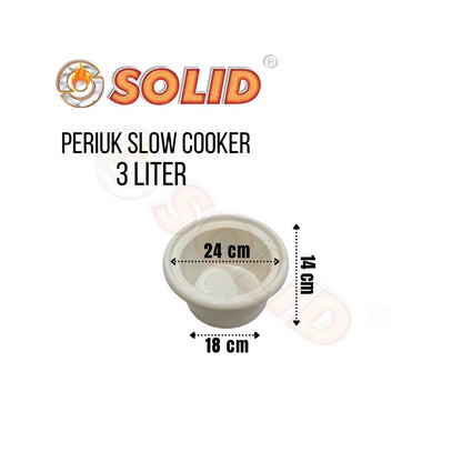 PERIUK KERAMIK / INNER POT / PANCI / POT SLOW COOKER SOLID 3 LITER